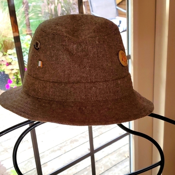 Jonathon Richards Vintage Donegal Tweed 100% Wool Fedora Sz. L Hat Ireland - Picture 1 of 14